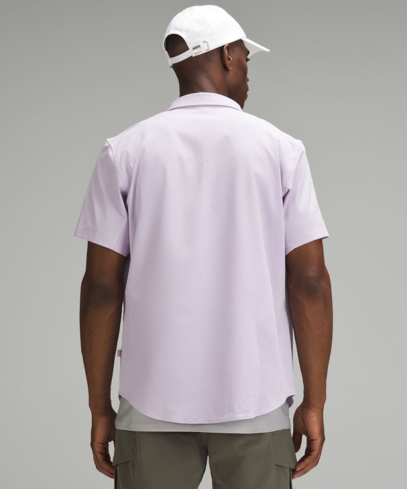 Lululemon Airing Easy Short-Sleeve Shirt Lilac Ether Online Outlet Sale