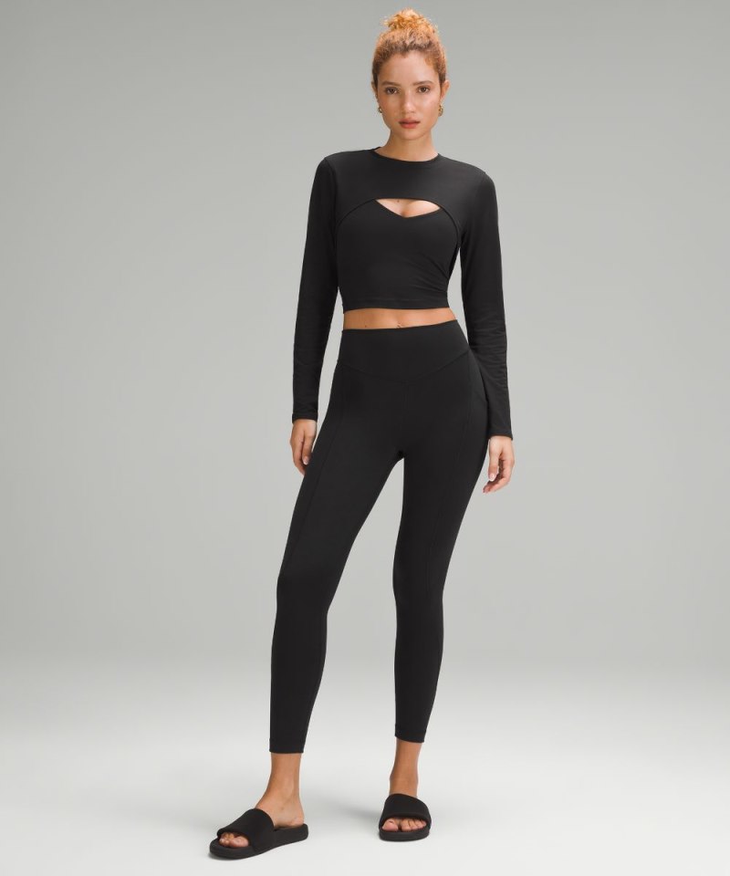 Lululemon Long-Sleeve Crewneck Shrug Black Online Outlet Sale