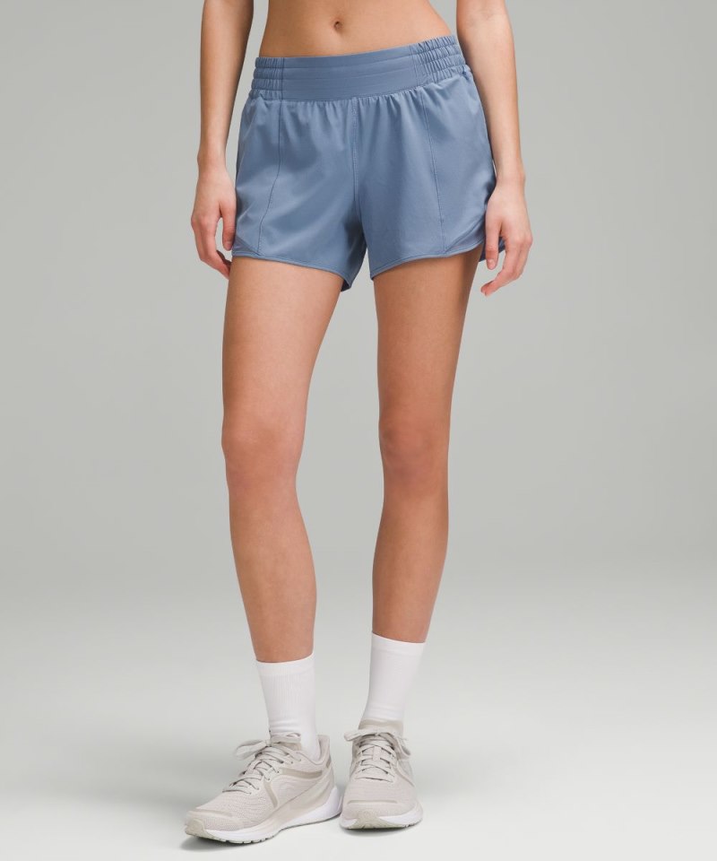 Lululemon Hotty Hot High-Rise Lined Short 4" Oasis Blue Online Outlet Sale