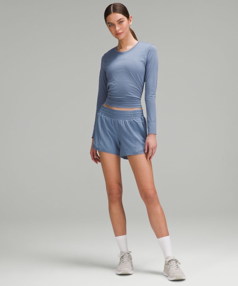 Lululemon Hotty Hot High-Rise Lined Short 4" Oasis Blue Online Outlet Sale