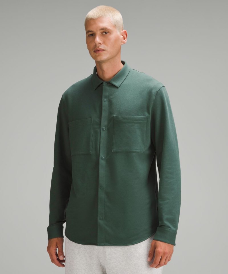 Lululemon Soft Knit Overshirt *French Terry Dark Forest Online Outlet Sale
