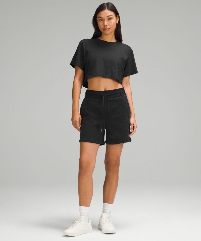 Lululemon All Yours Cropped T-Shirt Black Online Outlet Sale