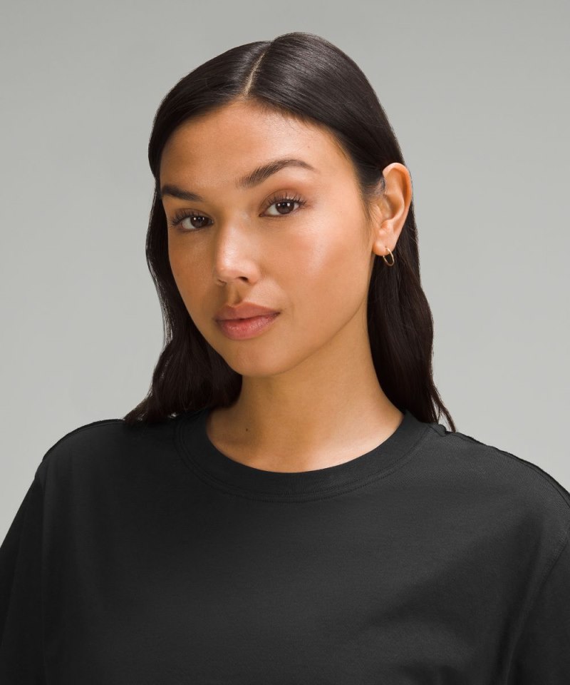 Lululemon All Yours Cropped T-Shirt Black Online Outlet Sale