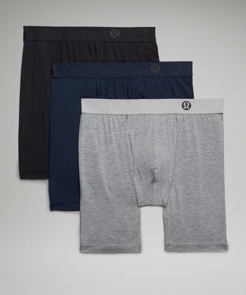 Lululemon Always In Motion Long Boxer with Fly 7" *3 Pack Black / True Navy / Heathered Core Medium Grey Online Outlet Sale