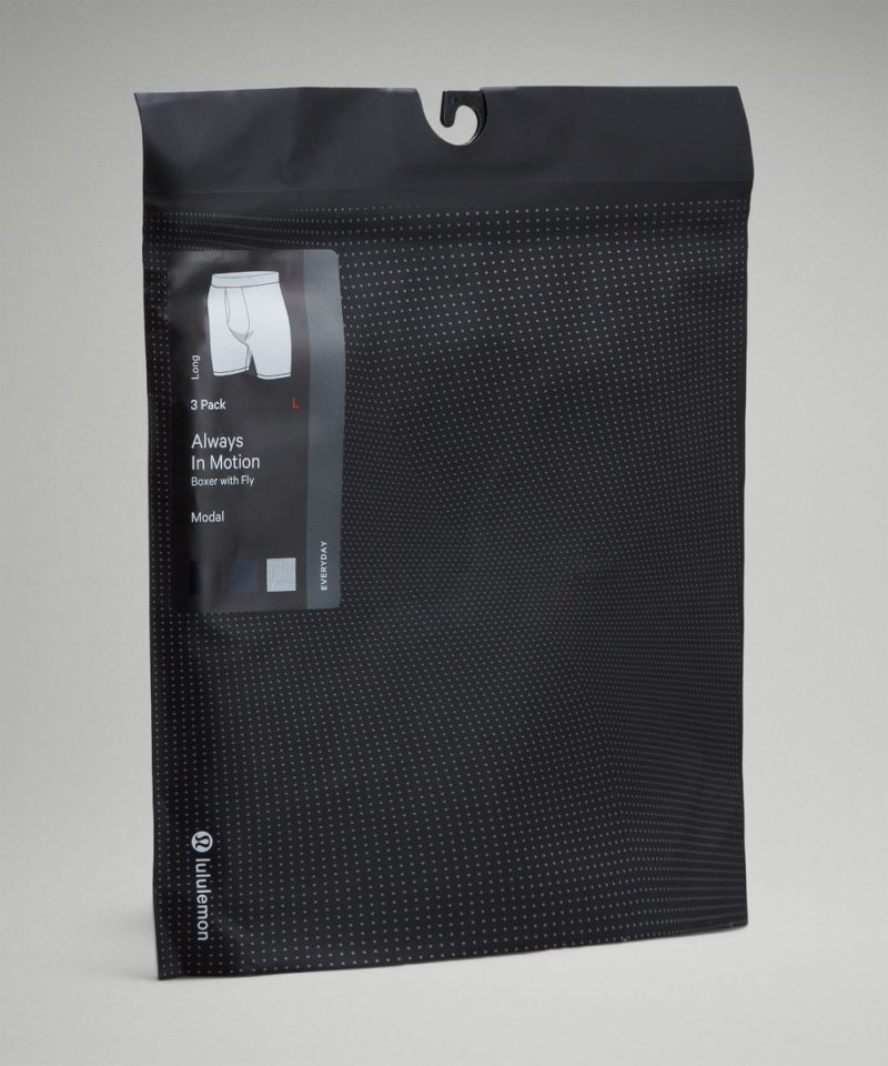 Lululemon Always In Motion Long Boxer with Fly 7" *3 Pack Black / True Navy / Heathered Core Medium Grey Online Outlet Sale