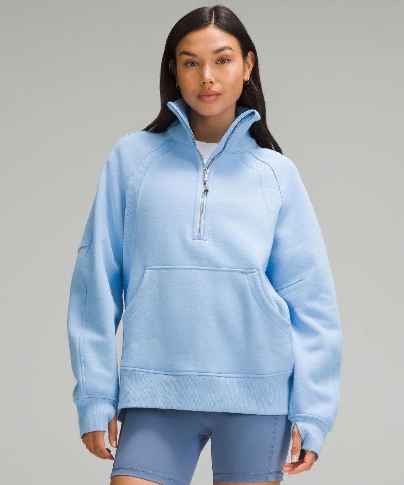 Lululemon Scuba Oversized Funnel-Neck Half Zip *Long Sinatra Blue Online Outlet Sale