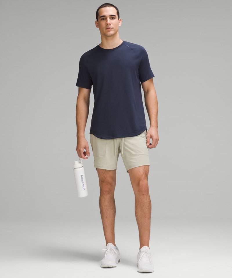 Lululemon License to Train Linerless Short 7" Raw Linen Online Outlet Sale