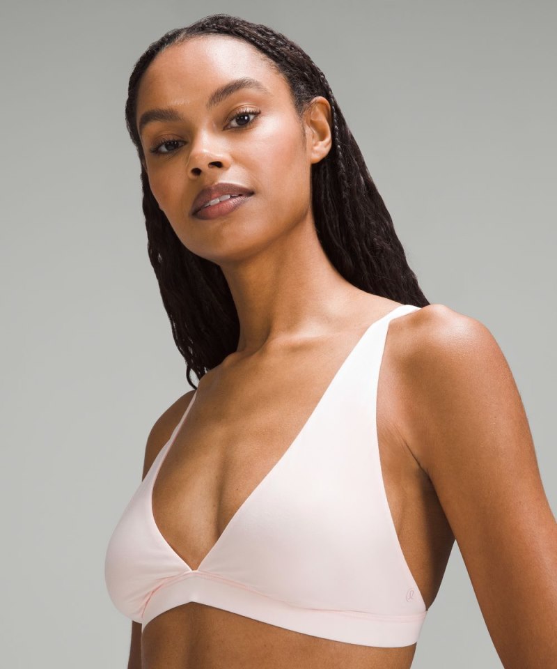 Lululemon Wundermost Ultra-Soft Nulu Triangle Bralette A–D Cups Strawberry Milkshake Online Outlet Sale