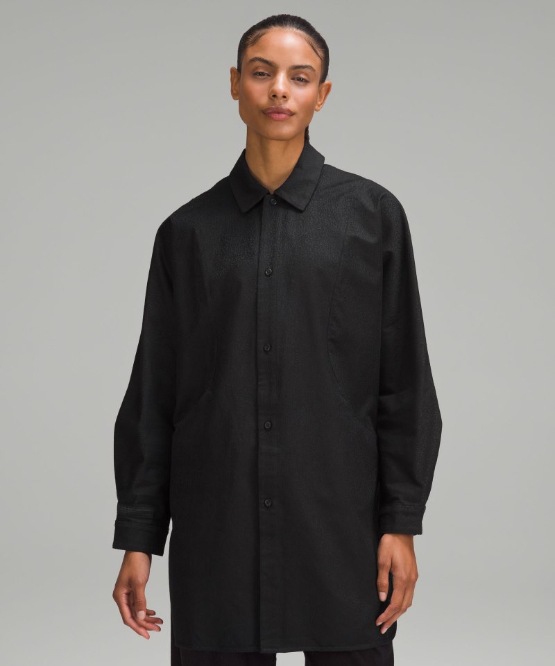 Lululemon lululemon lab Jacquard Relaxed-Fit Shirt Leopardo Jacquard MED Black Online Outlet Sale