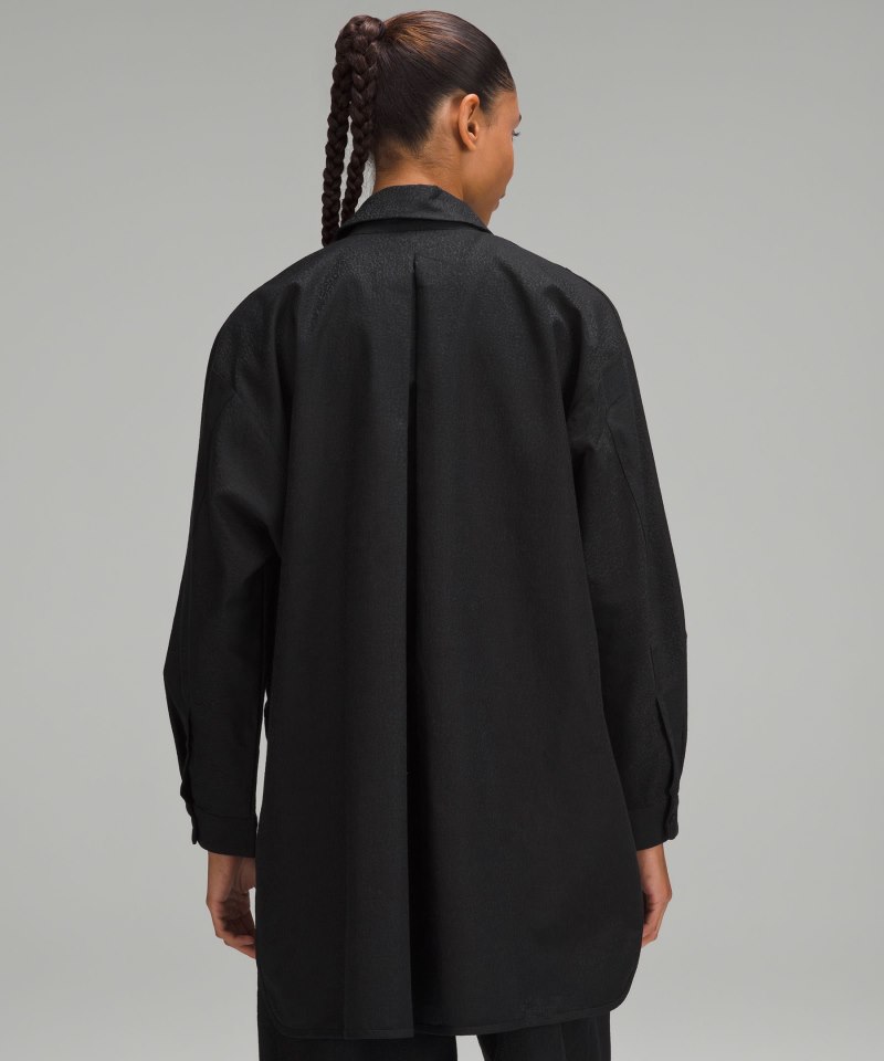 Lululemon lululemon lab Jacquard Relaxed-Fit Shirt Leopardo Jacquard MED Black Online Outlet Sale