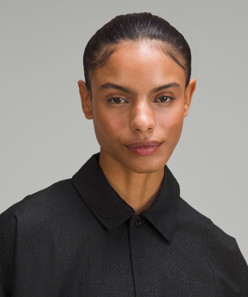 Lululemon lululemon lab Jacquard Relaxed-Fit Shirt Leopardo Jacquard MED Black Online Outlet Sale