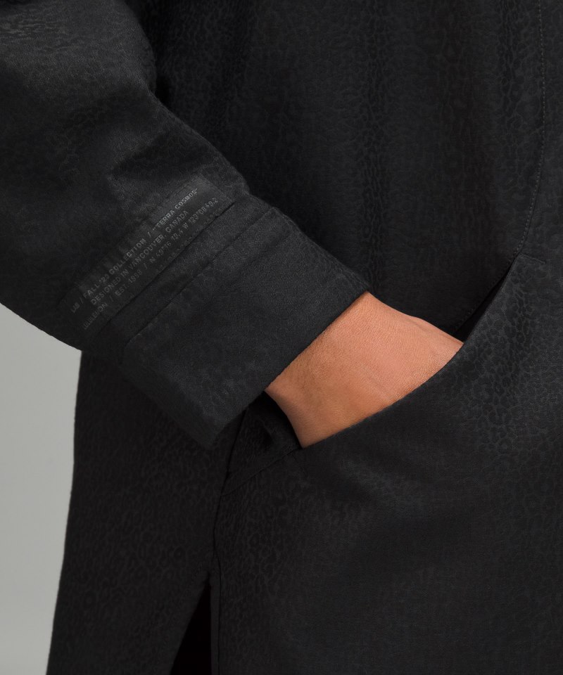 Lululemon lululemon lab Jacquard Relaxed-Fit Shirt Leopardo Jacquard MED Black Online Outlet Sale
