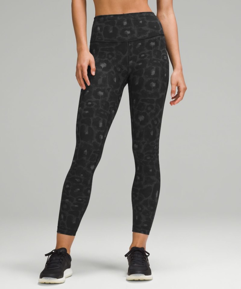 Lululemon Wunder Train High-Rise Tight 25" Spray Leopard Black Multi (not available) Online Outlet Sale
