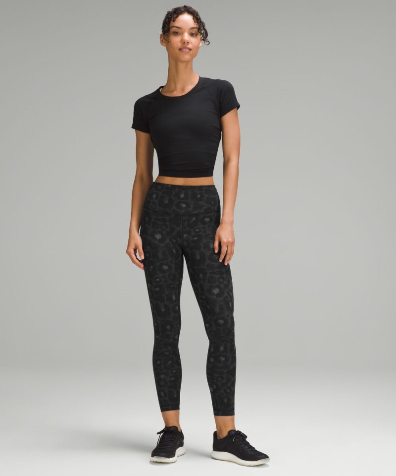 Lululemon Wunder Train High-Rise Tight 25" Spray Leopard Black Multi (not available) Online Outlet Sale