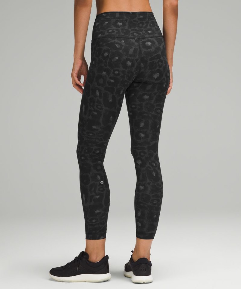 Lululemon Wunder Train High-Rise Tight 25" Spray Leopard Black Multi (not available) Online Outlet Sale