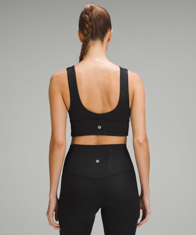 Lululemon lululemon Align™ V-Neck Bra *Light Support, A / B Cup Rhythmic Emboss Black Online Outlet Sale