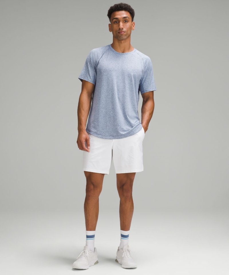 Lululemon License to Train Short-Sleeve Shirt Heathered Oasis Blue Online Outlet Sale