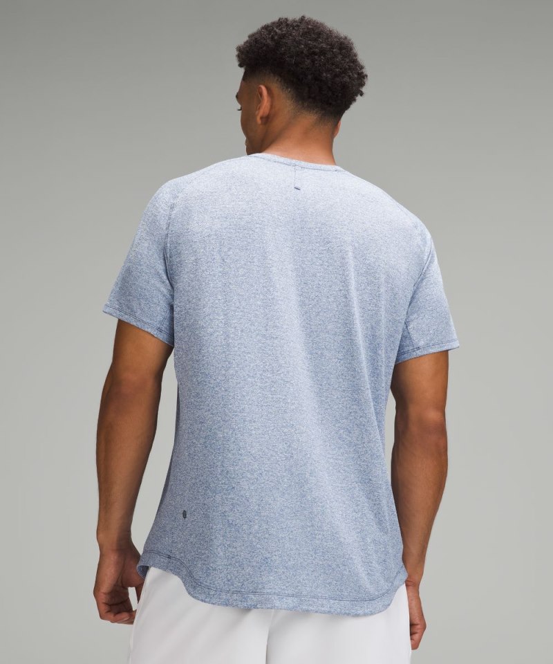 Lululemon License to Train Short-Sleeve Shirt Heathered Oasis Blue Online Outlet Sale