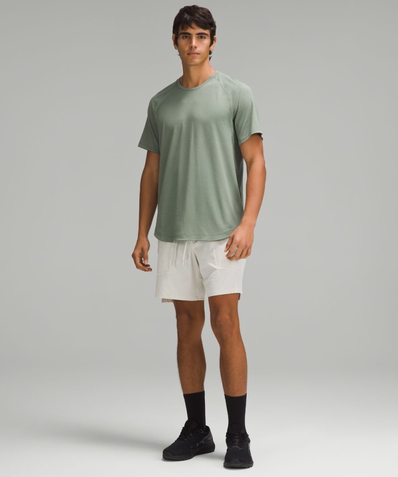 Lululemon License to Train Short-Sleeve Shirt Grey Eucalyptus Online Outlet Sale