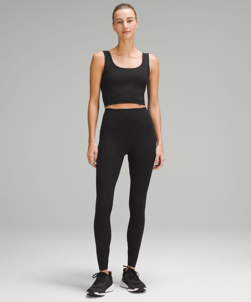 Lululemon Wunder Train Scoop-Neck Ribbed Tank Top *Medium Support, B / C Cup Black Online Outlet Sale