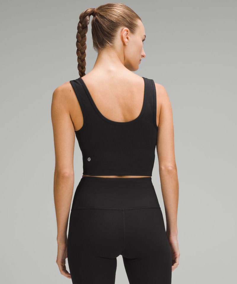Lululemon Wunder Train Scoop-Neck Ribbed Tank Top *Medium Support, B / C Cup Black Online Outlet Sale