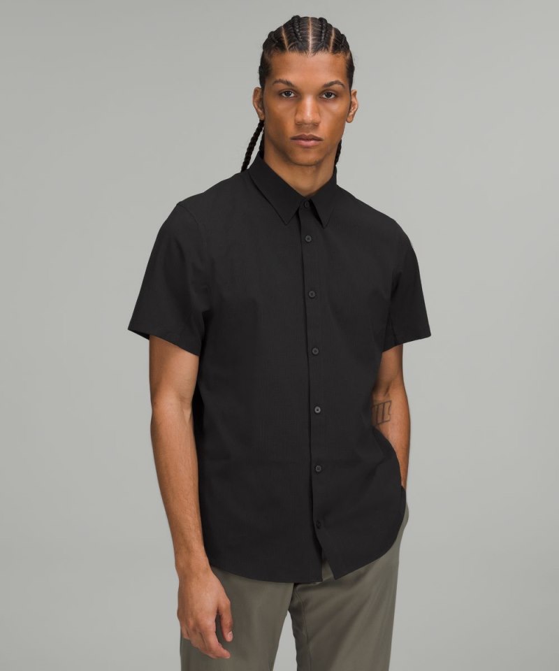 Lululemon Airing Easy Short-Sleeve Shirt Black Online Outlet Sale