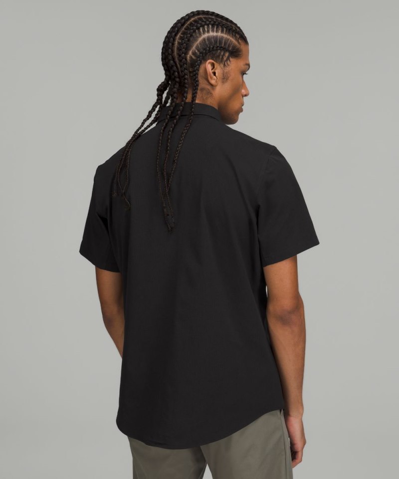 Lululemon Airing Easy Short-Sleeve Shirt Black Online Outlet Sale