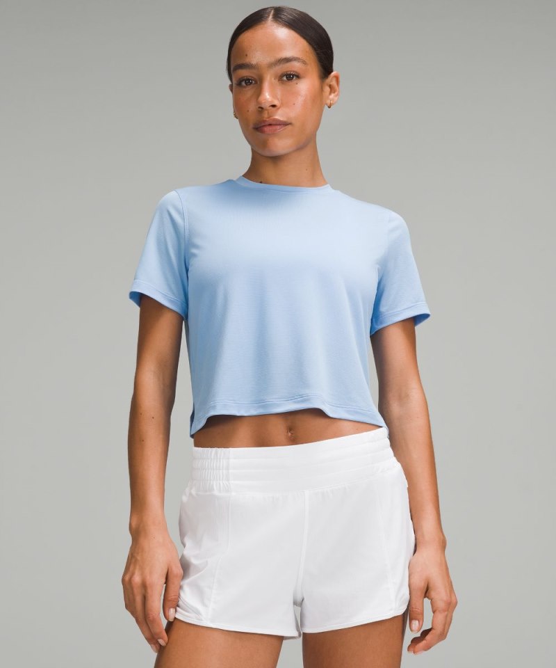 Lululemon Ultralight Waist-Length T-Shirt Sinatra Blue Online Outlet Sale