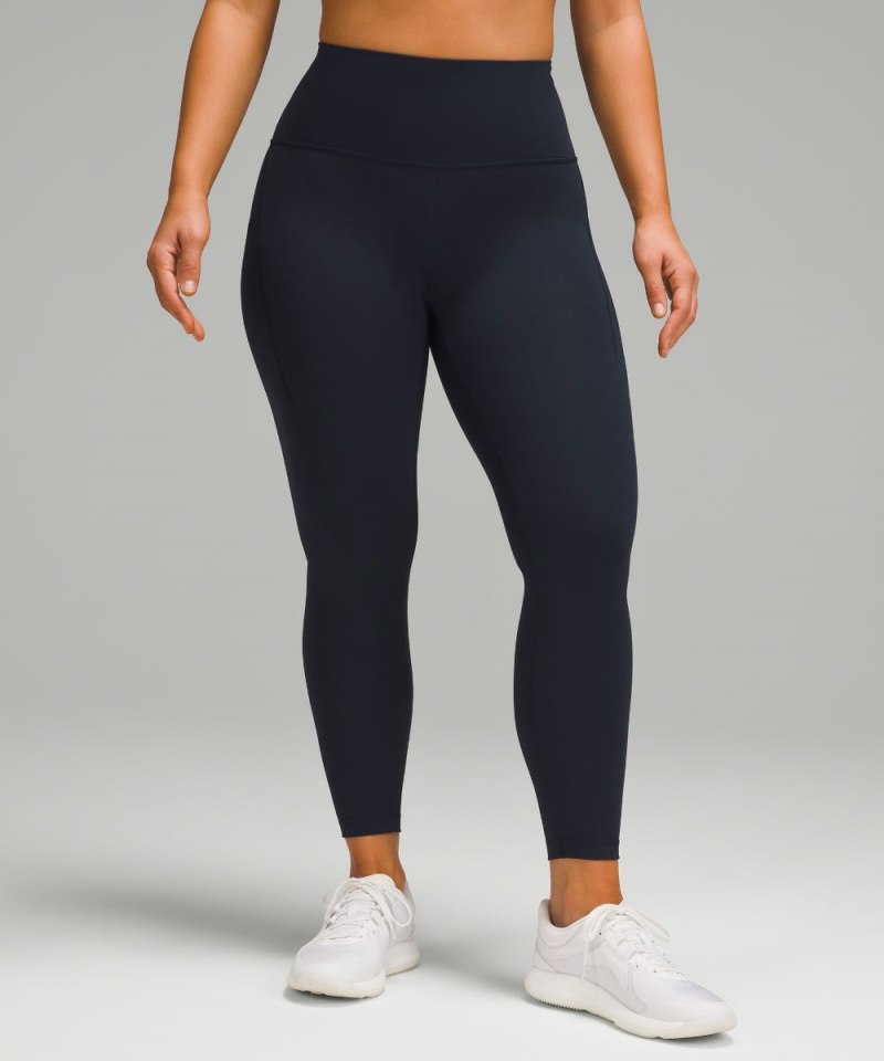 Lululemon Wunder Train Contour Fit High-Rise Tight with Pockets 25" True Navy Online Outlet Sale