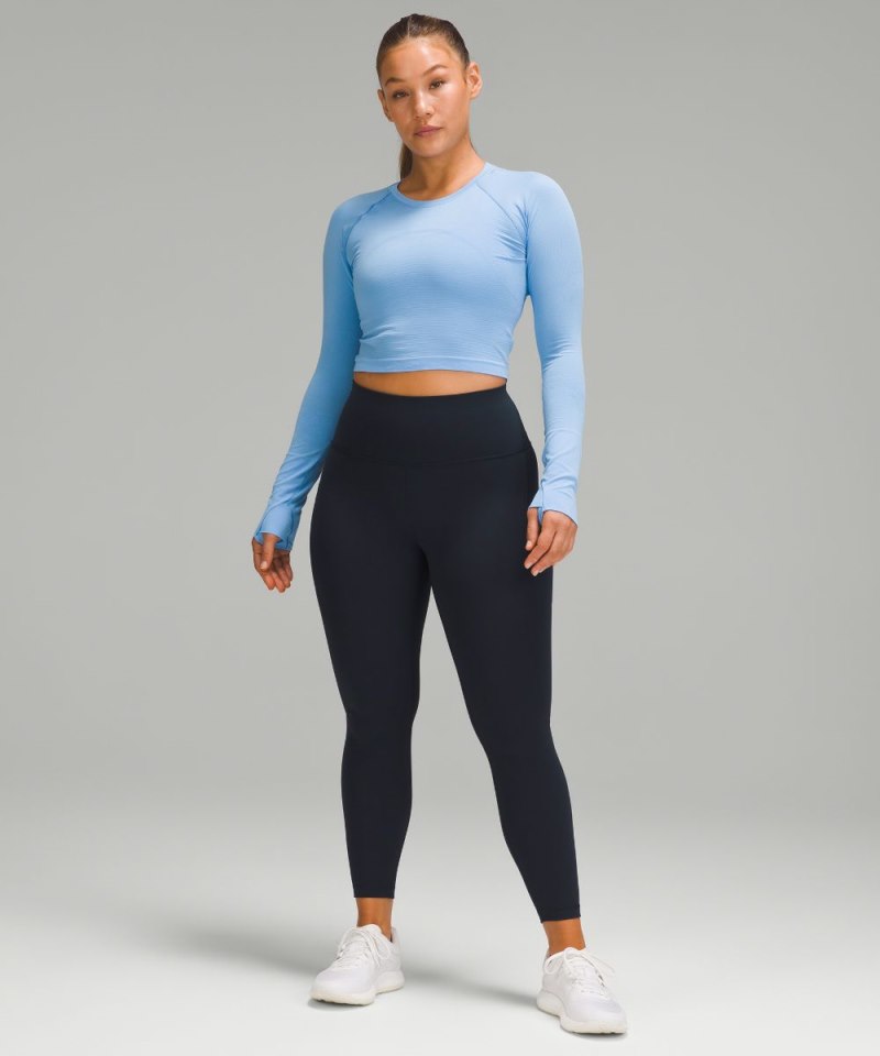 Lululemon Wunder Train Contour Fit High-Rise Tight with Pockets 25" True Navy Online Outlet Sale
