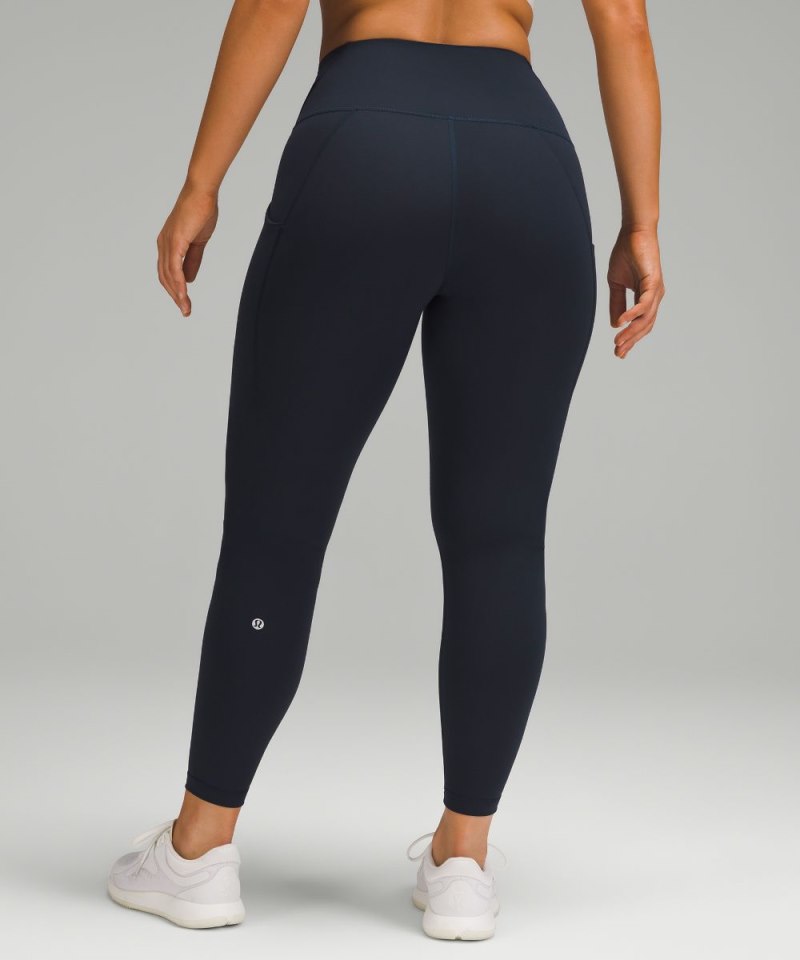 Lululemon Wunder Train Contour Fit High-Rise Tight with Pockets 25" True Navy Online Outlet Sale