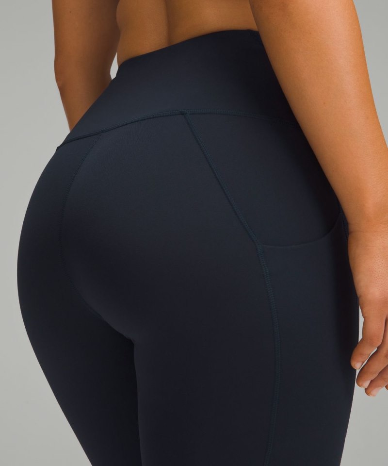 Lululemon Wunder Train Contour Fit High-Rise Tight with Pockets 25" True Navy Online Outlet Sale