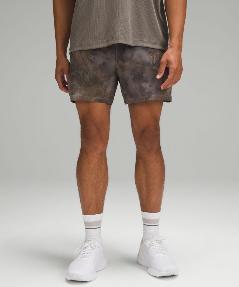 Lululemon Pace Breaker Linerless Short 5" Hazy Afterglow Black Multi Online Outlet Sale