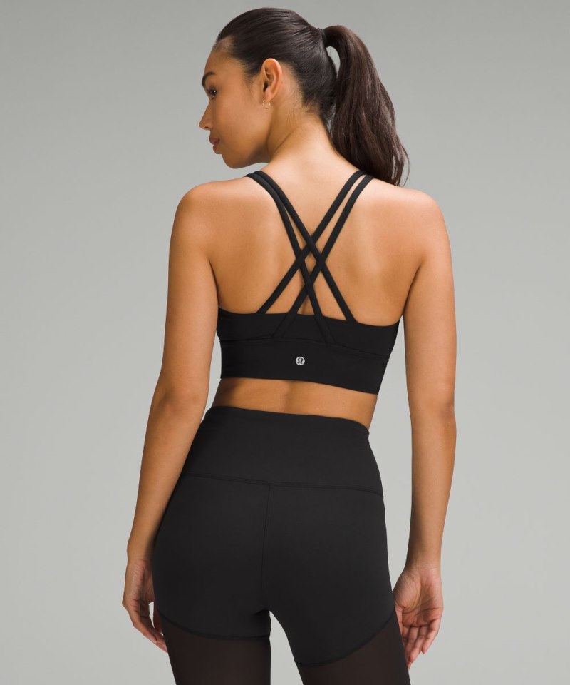 Lululemon lululemon Energy Longline Bra *Medium Support, B–D Cups Black Online Outlet Sale