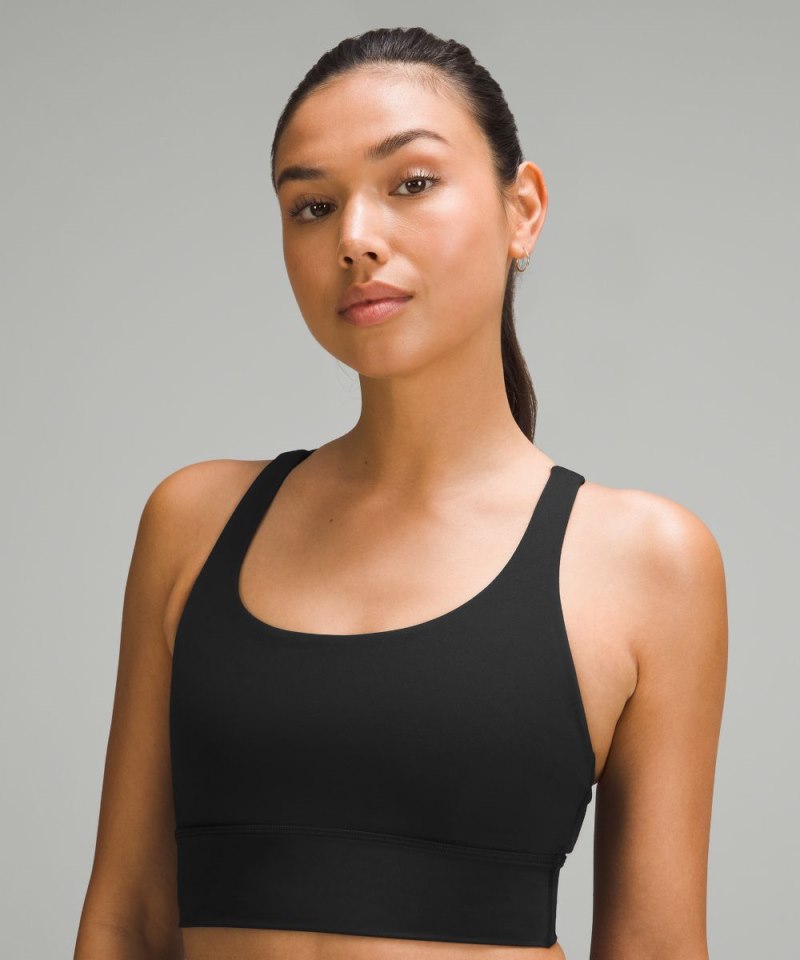 Lululemon lululemon Energy Longline Bra *Medium Support, B–D Cups Black Online Outlet Sale
