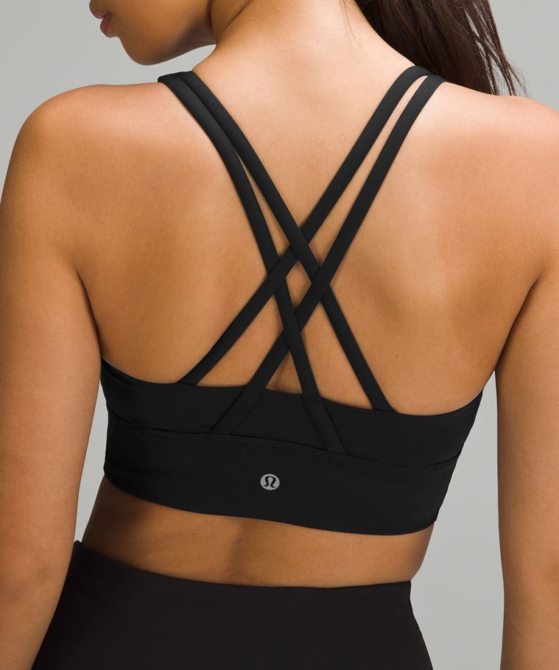 Lululemon lululemon Energy Longline Bra *Medium Support, B–D Cups Black Online Outlet Sale