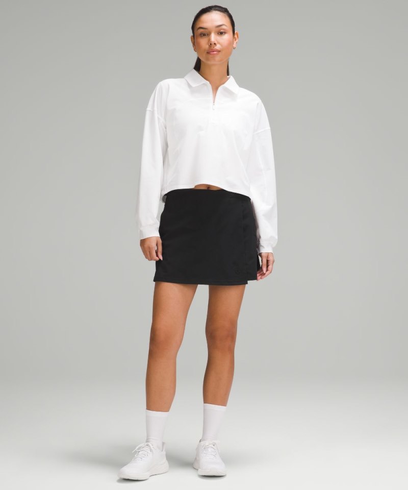 Lululemon Wrap-Front Mid-Rise Golf Skirt Black Online Outlet Sale