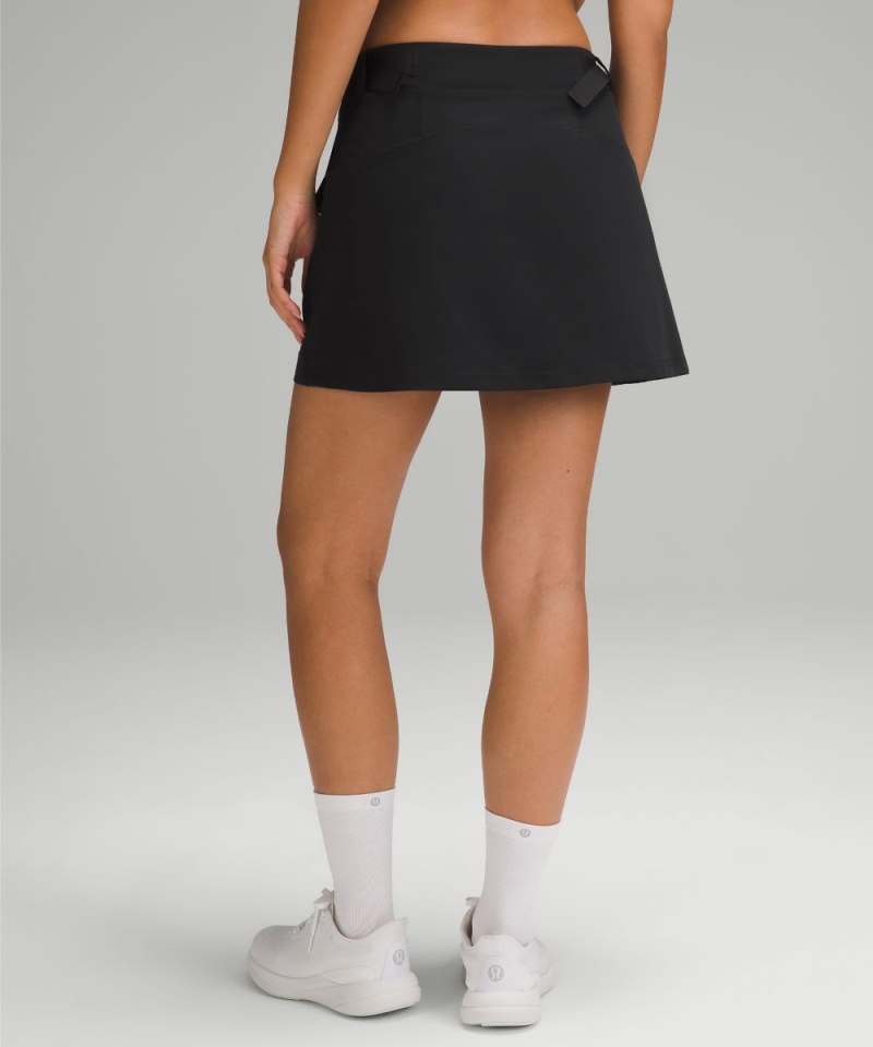 Lululemon Wrap-Front Mid-Rise Golf Skirt Black Online Outlet Sale