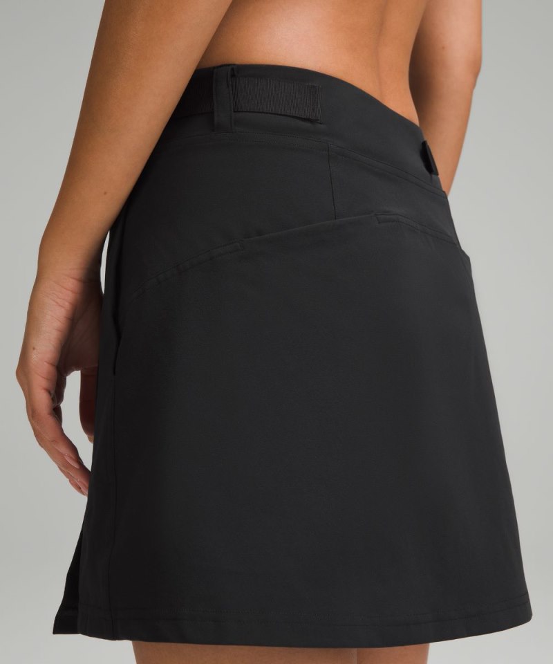 Lululemon Wrap-Front Mid-Rise Golf Skirt Black Online Outlet Sale
