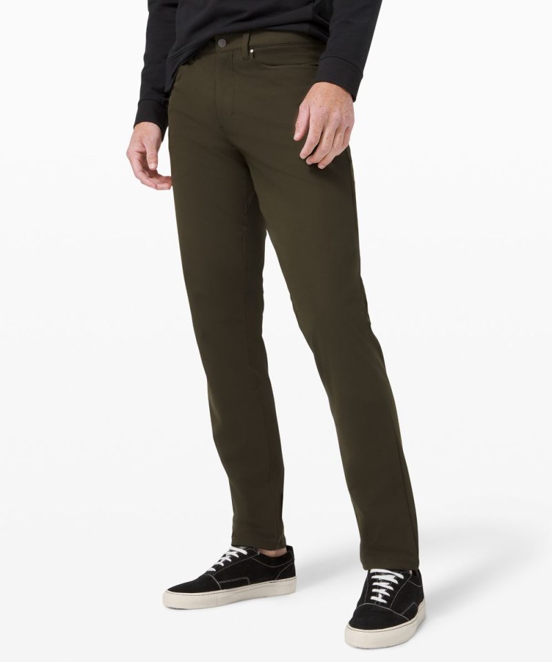 Lululemon ABC Classic-Fit 5 Pocket Pant 34"L *Warpstreme Dark Olive Online Outlet Sale