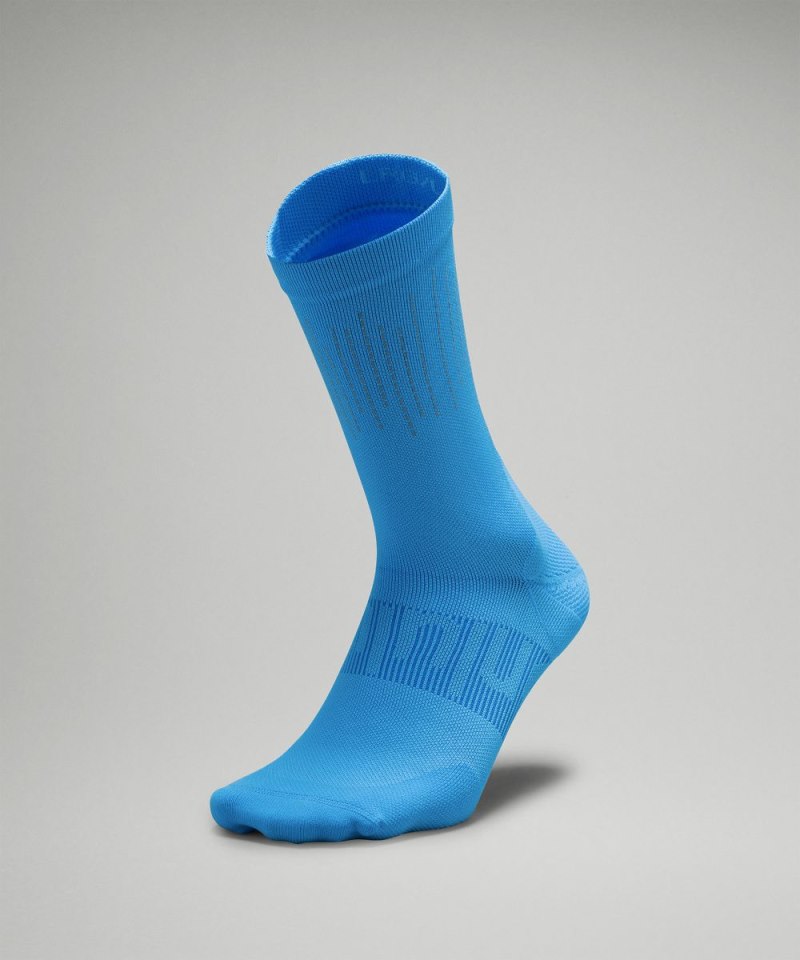 Lululemon Men's Power Stride Crew Socks *Reflective Kayak Blue Online Outlet Sale