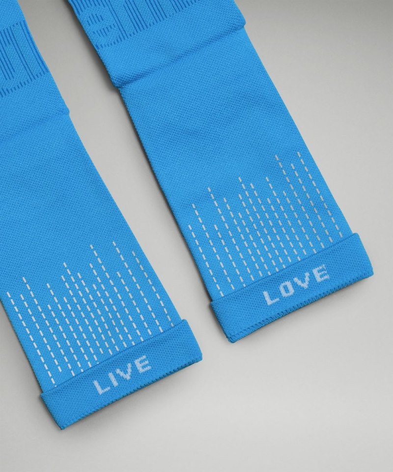 Lululemon Men's Power Stride Crew Socks *Reflective Kayak Blue Online Outlet Sale