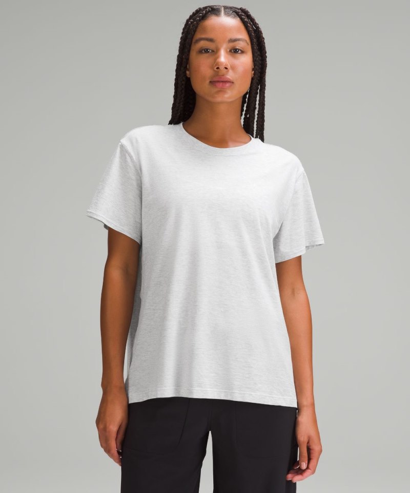 Lululemon All Yours Cotton T-Shirt Heathered Core Ultra Light Grey Online Outlet Sale