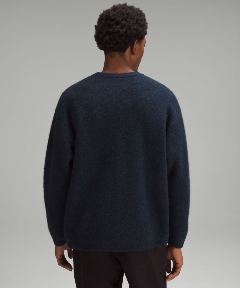 Lululemon Alpaca Wool-Blend Crewneck Sweater Heathered True Navy Online Outlet Sale