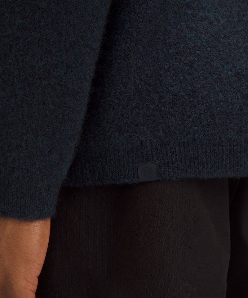Lululemon Alpaca Wool-Blend Crewneck Sweater Heathered True Navy Online Outlet Sale