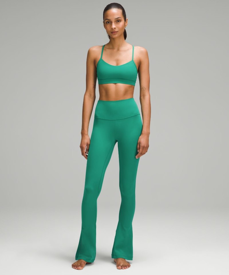 Lululemon Flow Y Bra Nulu *Light Support, A–C Cups Cascadia Green Online Outlet Sale