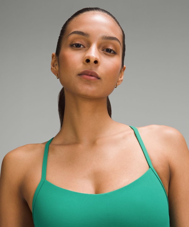 Lululemon Flow Y Bra Nulu *Light Support, A–C Cups Cascadia Green Online Outlet Sale