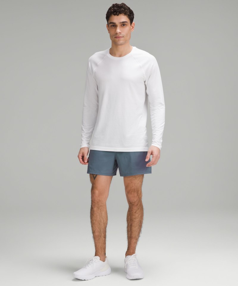 Lululemon Pace Breaker Linerless Short 5" *Iridescent Tidewater Teal / Power Purple Online Outlet Sale