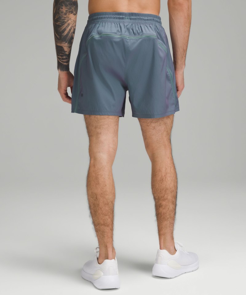 Lululemon Pace Breaker Linerless Short 5" *Iridescent Tidewater Teal / Power Purple Online Outlet Sale