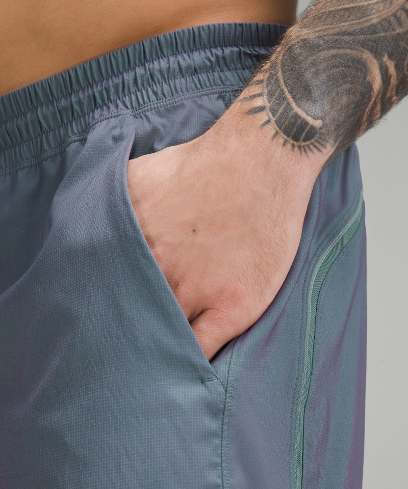 Lululemon Pace Breaker Linerless Short 5" *Iridescent Tidewater Teal / Power Purple Online Outlet Sale
